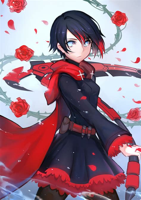 rwby ruby fanart|ruby rose anime fanart.